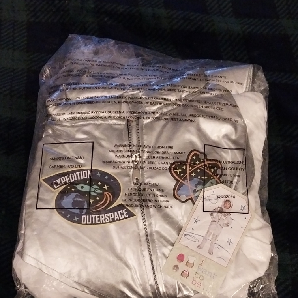 Kids Silver Outer Space Astronaut Halloween Costume-NWT-Size 8